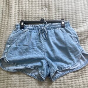 American Eagle Outfitters Blue Athletic Shorts with Elastic Waistband